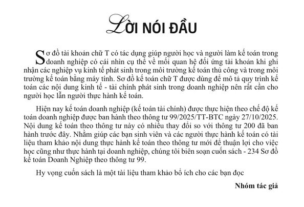 sách 234 Sơ Đồ Kế Toán Doanh Nghiệp Hướng Dẫn Chế Độ Kế Toán Doanh Nghiệp (Theo Thông Tư Số 99/2025/TT-BTC)